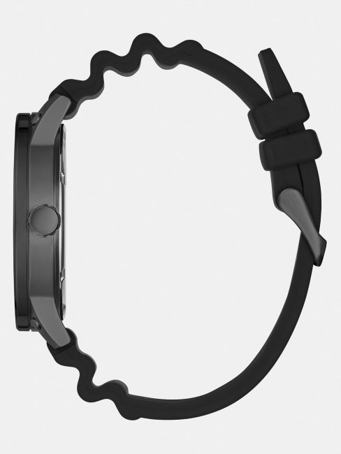 Montre Analogique En Silicone Noir Guess