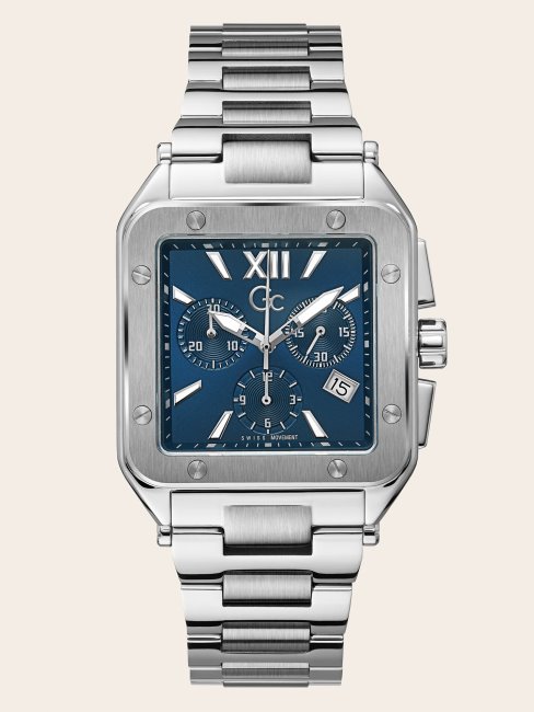 Montre Chronographe à Quartz Guess Gc En Argent Nouvelle Tendance