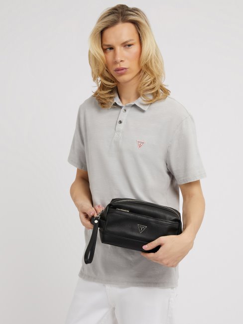 Trousse De Toilette Certosa Saffiano Noir Guess