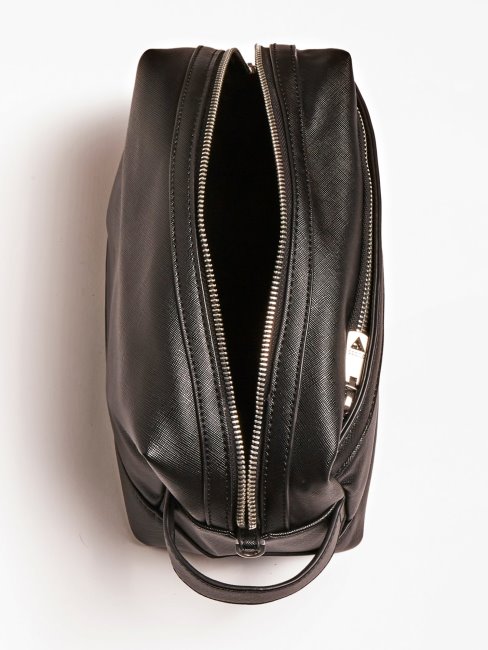 Trousse De Toilette Certosa Saffiano Noir Guess
