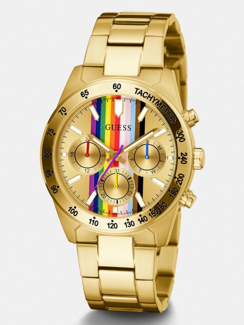 Montre Multifonctions En Acier Inoxydable Guess Noir