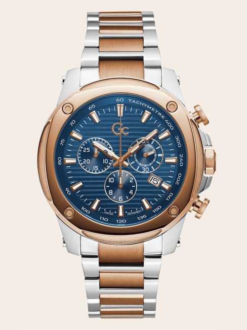 Gc Acier Montre Chronographe Argent Guess Nouvelle Tendance