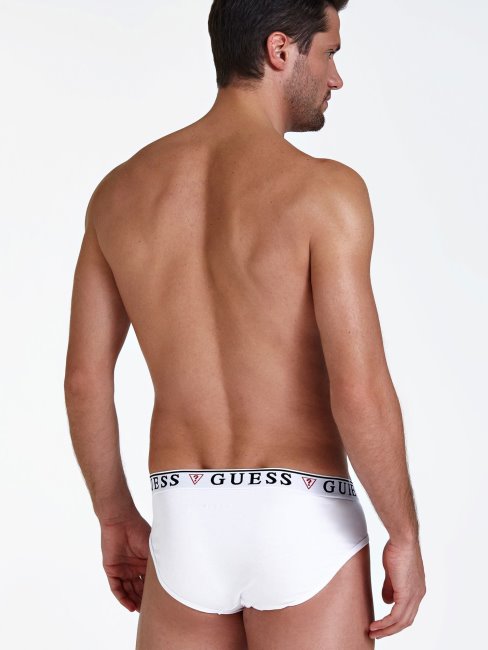 Guess Lot De 3 Slips Blancs Avec Bande à Logo