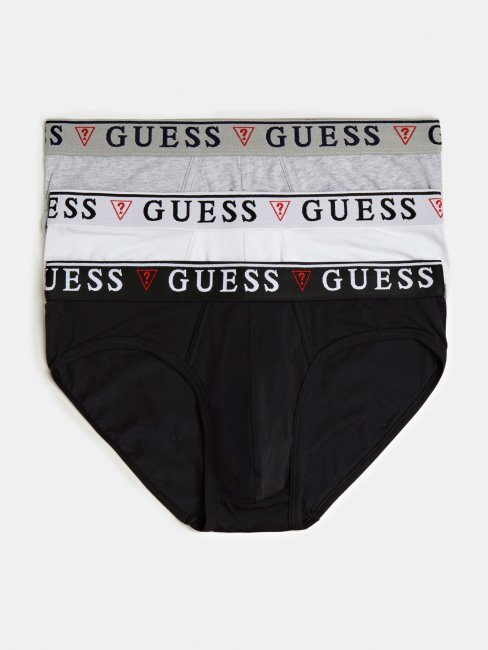 Guess Lot De 3 Slips Blancs Avec Bande à Logo