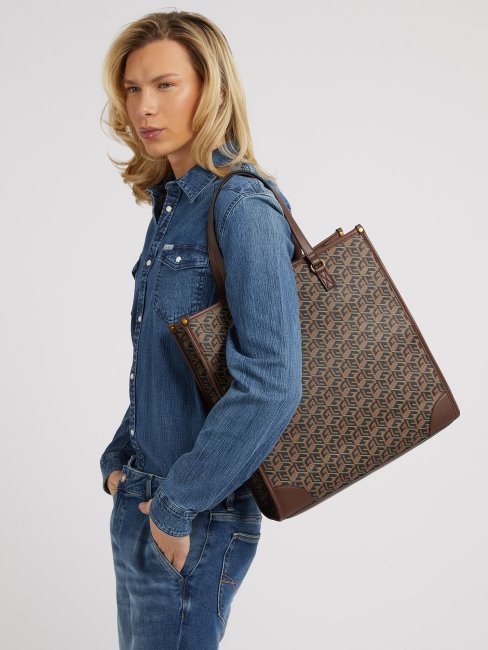 Sac Noir Ederlo G Cube Logo Guess