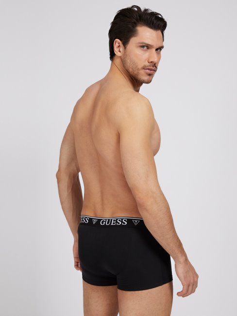 Boxer Avec Logo Elastique Guess Noir