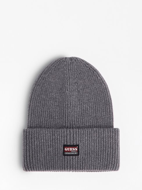 Bonnet Gris Avec Logo Guess Sur Le Devant