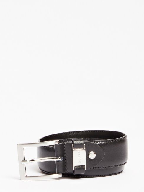 Ceinture Noire En Cuir Véritable Guess