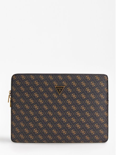 Porte-documents Marron Logo Guess Vezzola 4g