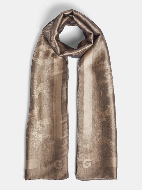 écharpe Logo Script Beige Deviner