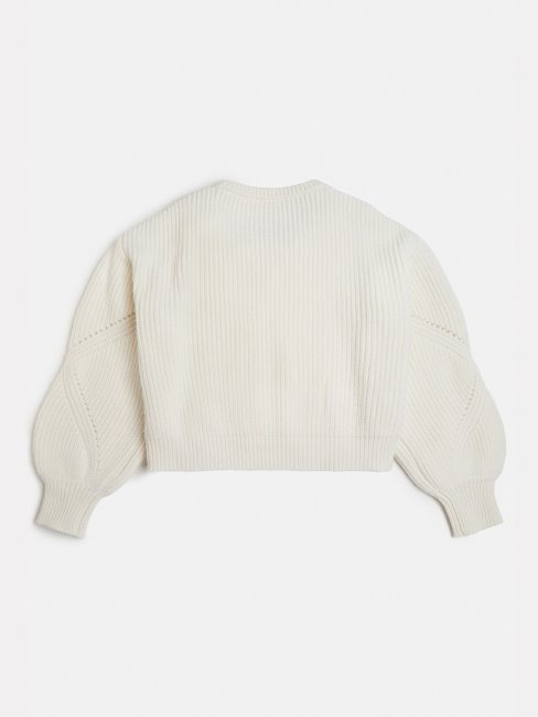 Pull Torsadé Guess Blanc