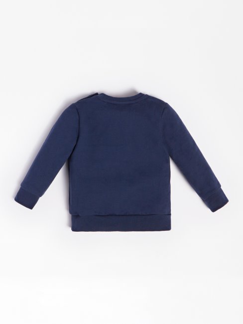 Sweat Bleu Foncé Brodé Guess