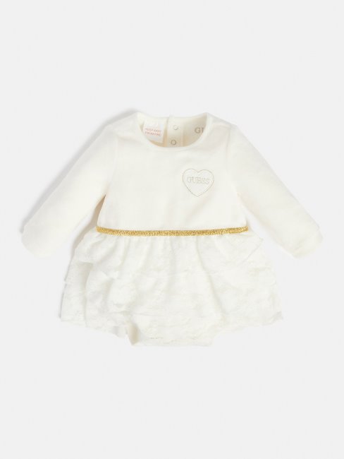 Guess Robe Chenille Avec Corps Blanc