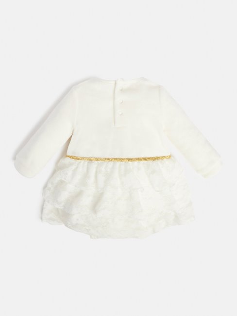 Guess Robe Chenille Avec Corps Blanc