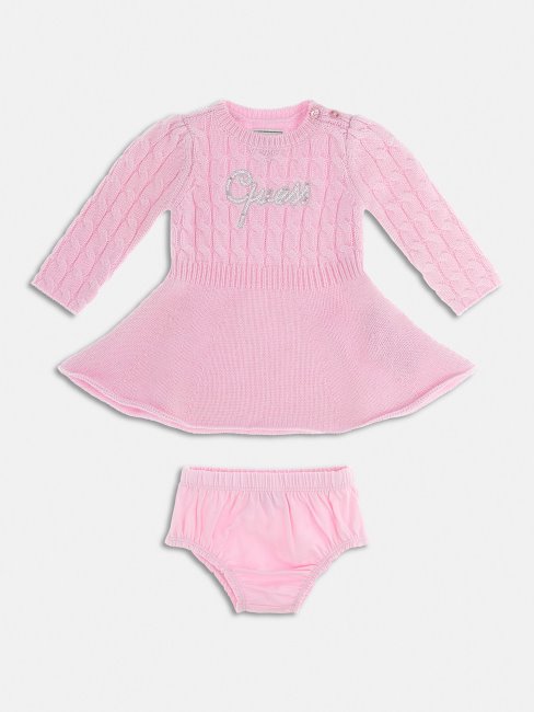Guess Ensemble Robe Et Culotte En Laine Mélangée Rose