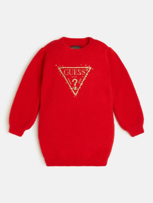 Peignoir Pull Guess Triangle Logo Rouge