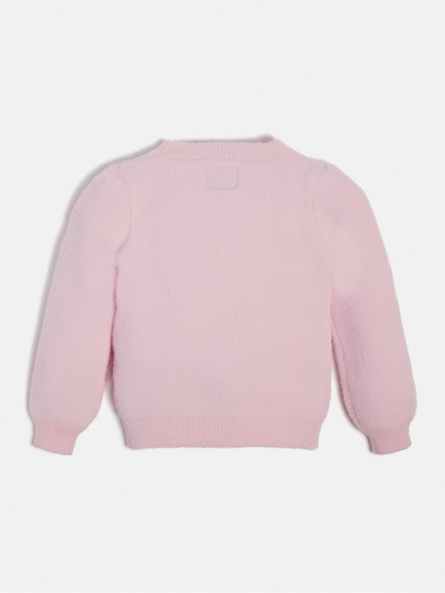 Pull Guess Logo Rose Sur Le Devant