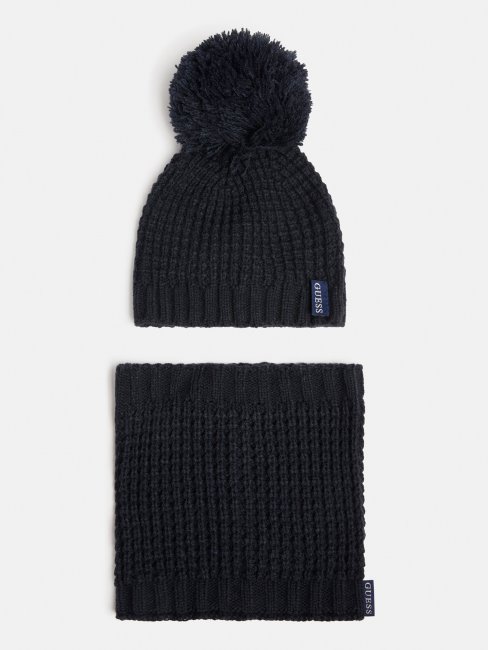 Guess Bleu Ensemble Bonnet Et écharpe