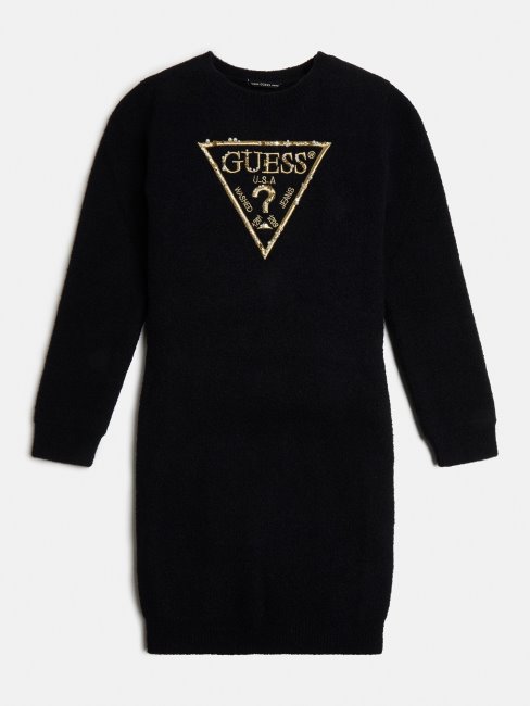 Peignoir Pull Triangle Logo Noir Guess