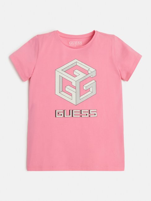 Tee Shirt Rose Logo Devant Guess