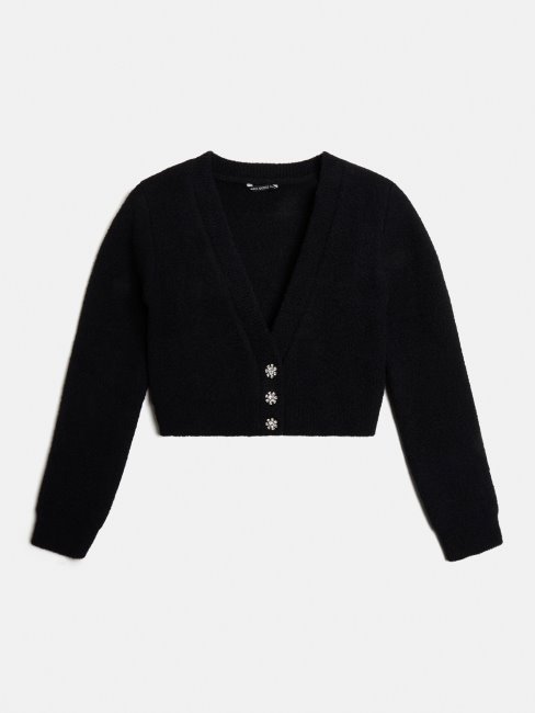 Gilet Bouton Bijou Noir Guess