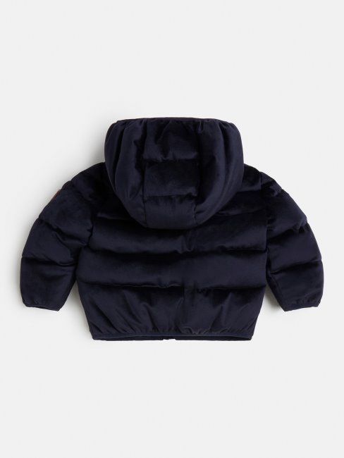 Guess Velved Hooded Doudoune Bleu