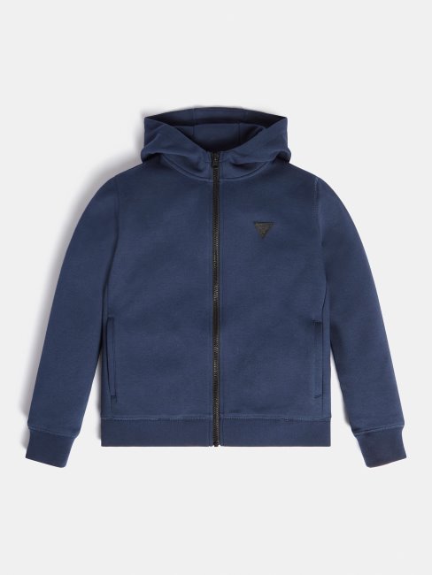 Sweat Zippé à Capuche Guess Bleu