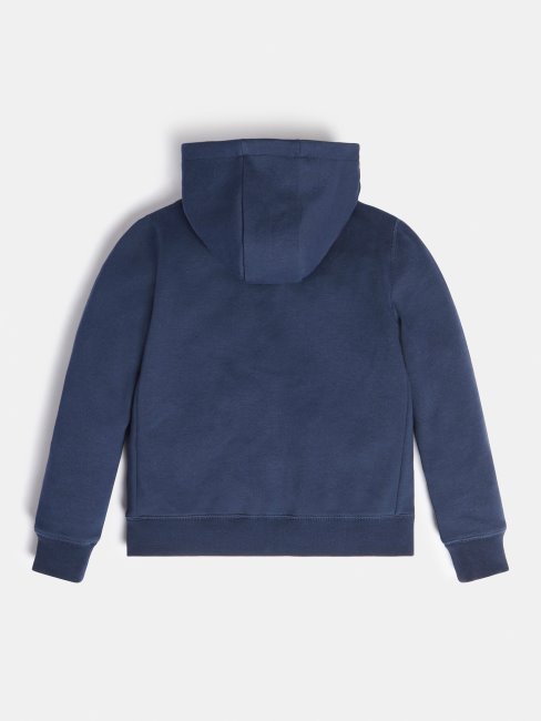 Sweat Zippé à Capuche Guess Bleu