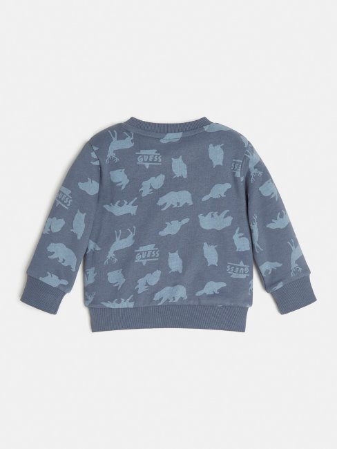 Sweat Imprimé All Over Bleu Multi Guess