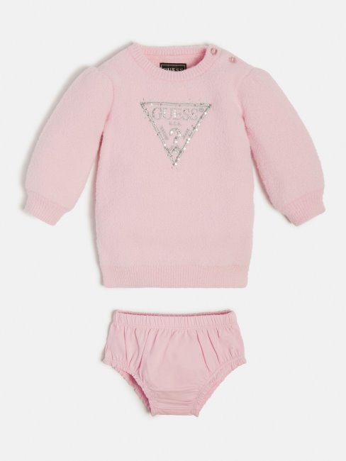 Guess Ensemble Robe Et Culotte Triangle Logo Rose