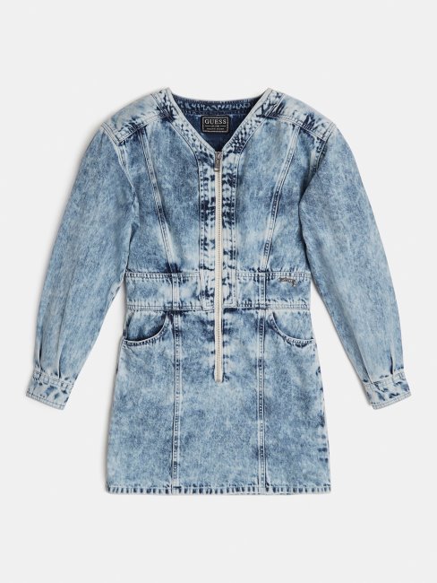 Guess Robe En Jean Bleu