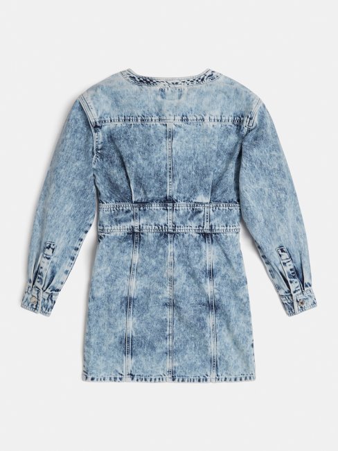 Guess Robe En Jean Bleu