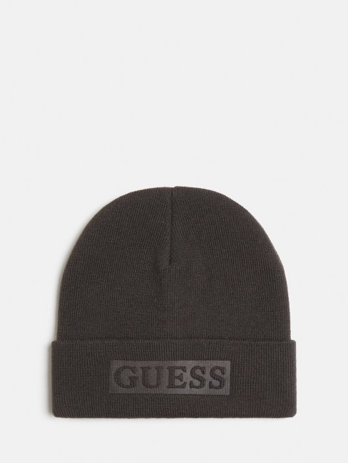 Guess Chapeau Gris Avec Logo Sur Le Devant