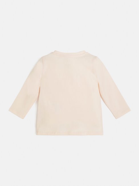 T-shirt Embossé Devant Guess Rose Clair