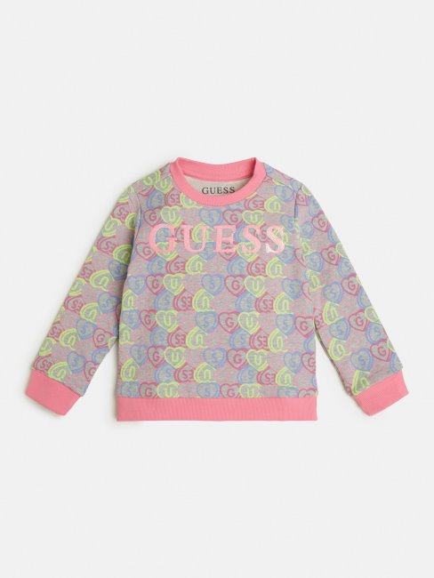 Sweat Imprimé Motif Guess All Over Multicolore
