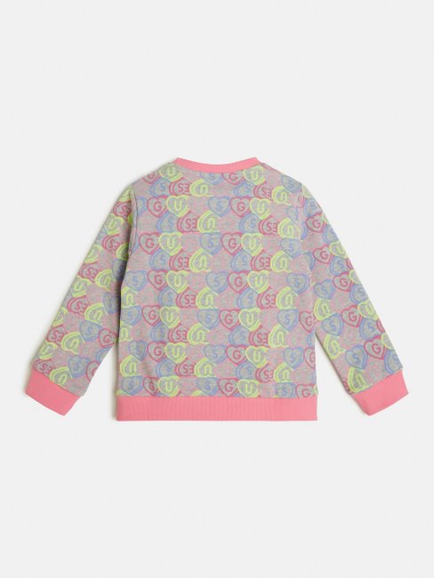 Sweat Imprimé Motif Guess All Over Multicolore