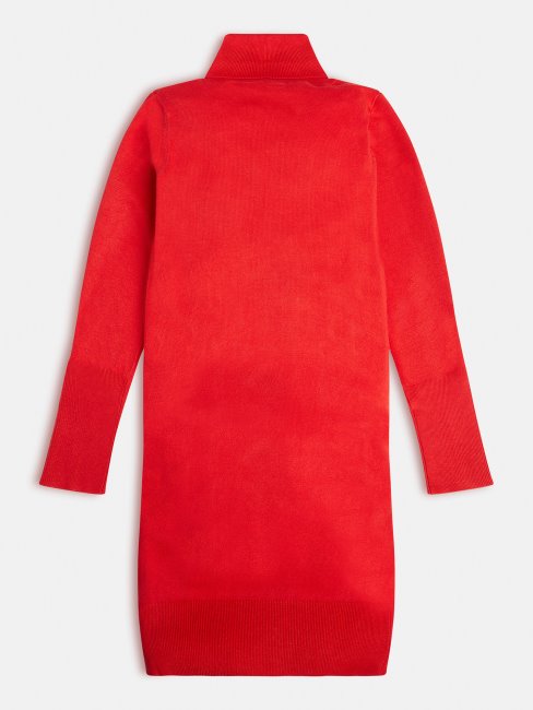 Robe Pull Guess Rouge à Logo Sur Le Devant