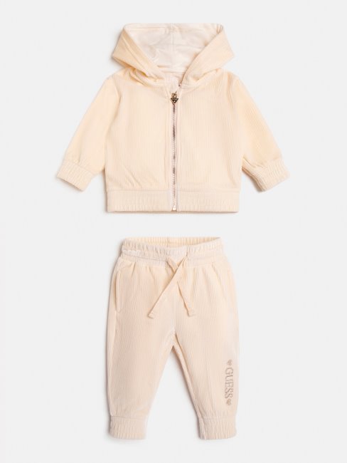 Ensemble Sweat à Capuche Et Pantalon Rose Clair Guess