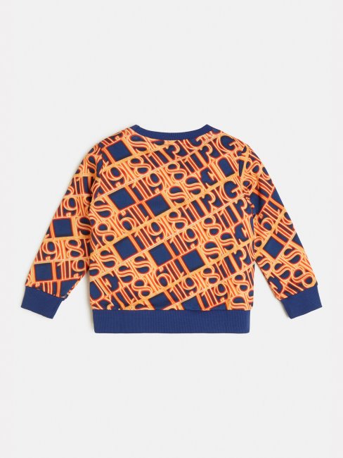 Sweat Orange Imprimé All Over Guess