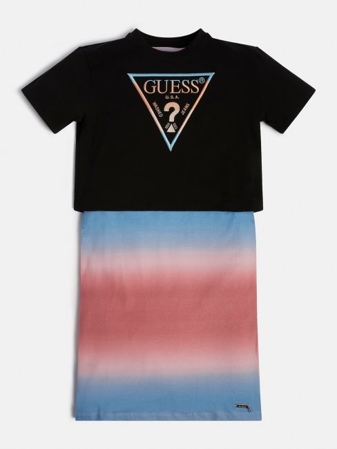 Guess Robe Multicolore à Logo Sur Le Devant