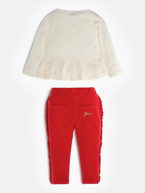 Tee Shirt Et Pantalon éponge Guess Blanc