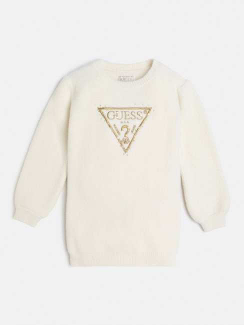 Peignoir Pull Guess Blanche à Logo Triangle