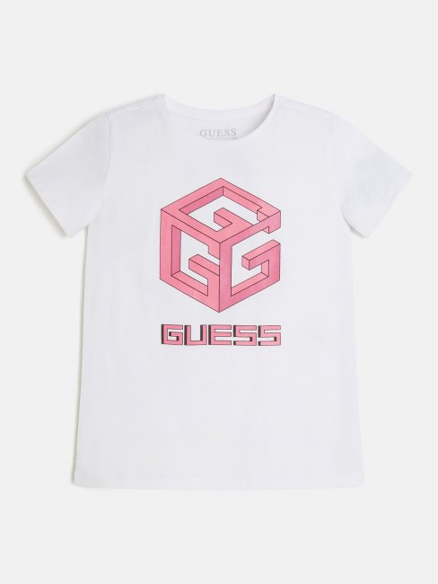 T-shirt Tendance Guess Blanc Avec Logo Sur Le Devant Nouveau