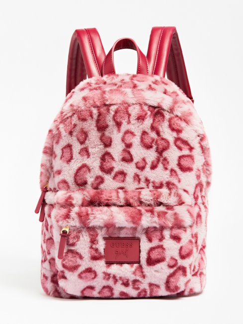 Sac à Dos En Fausse Fourrure Iku Rose Guess