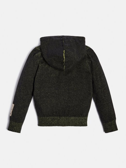 Pull Zippé à Capuche Guess Noir