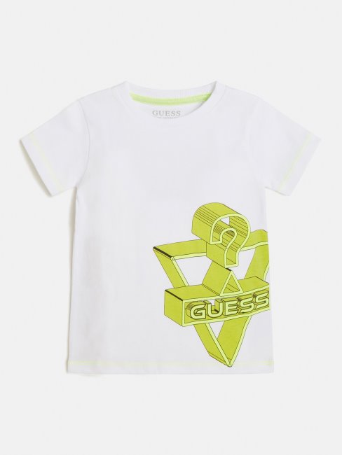 Nouveau T-shirt Blanc Logo Devant Guess