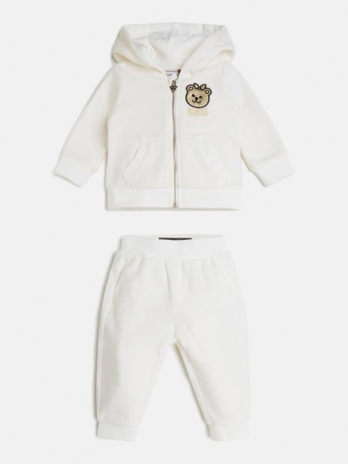 Ensemble Sweat Et Pantalon Chenille Blanc Guess