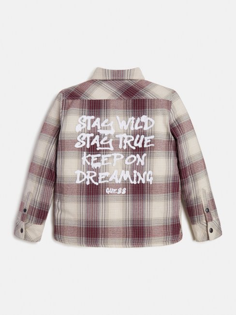 Chemise Grise En Flanelle Matelassée Guess