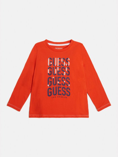 Tee Shirt Logo Devant Orange Guess