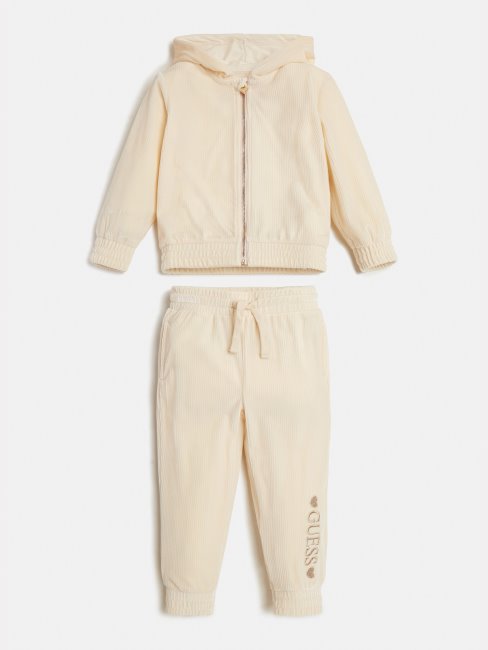 Ensemble Sweat à Capuche Et Pantalon Rose Clair Guess